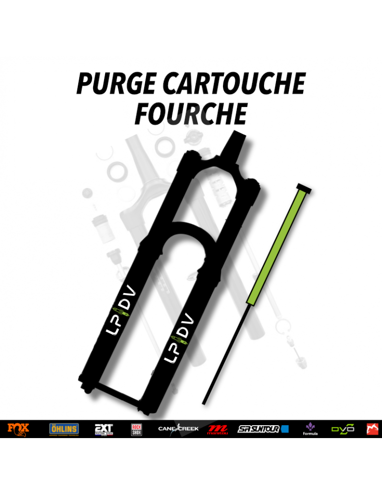 Purge cartouche fourche VTT